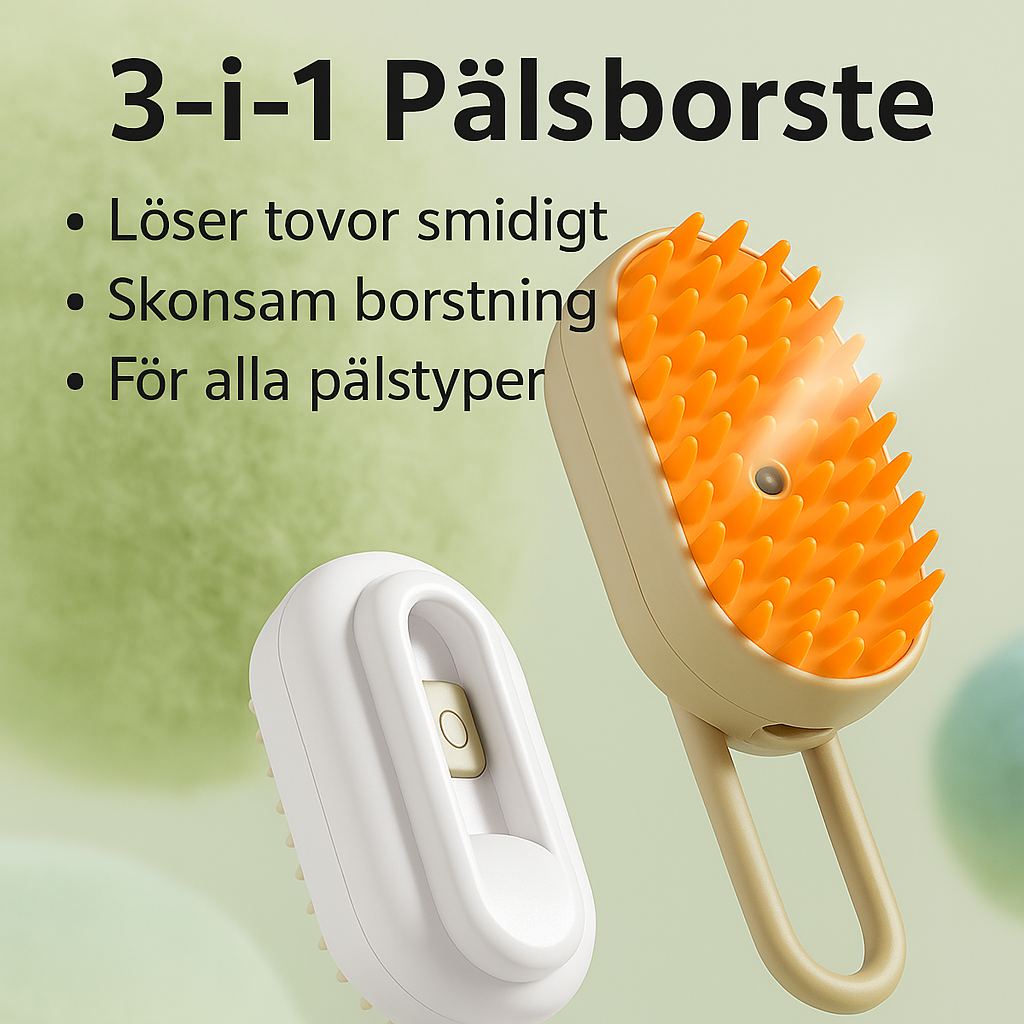 3-i-1 Premiumborste: Ånga, massage & tovlösning i ett!