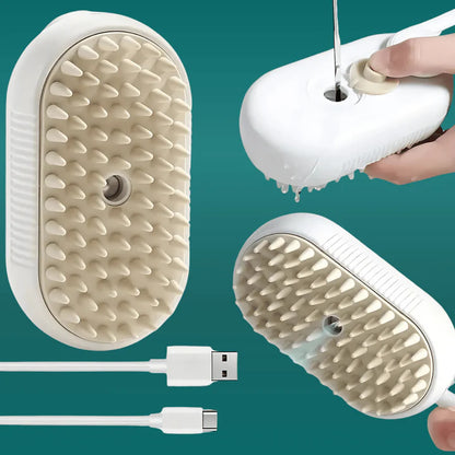 3-i-1 Premiumborste: Ånga, massage & tovlösning i ett!